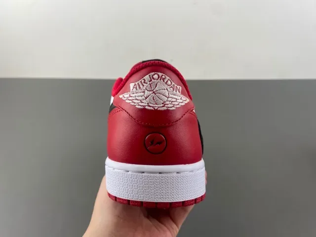 Nike Air Jordan 1 Low Red White Black Lifestyle Sneakers 4