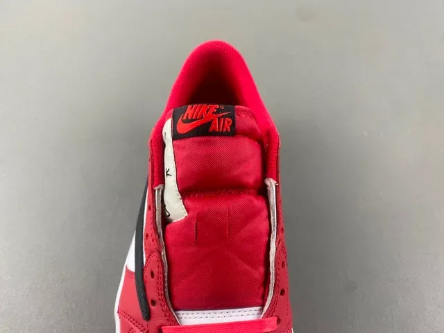 Nike Air Jordan 1 Low Red White Black Lifestyle Sneakers 7