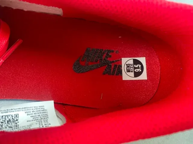 Nike Air Jordan 1 Low Red White Black Lifestyle Sneakers 8