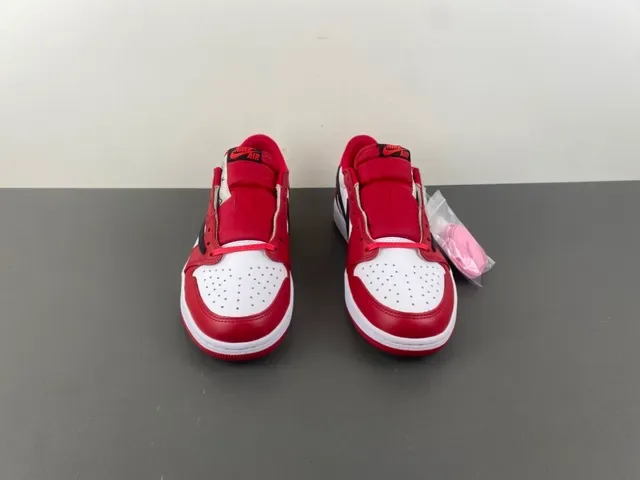 Nike Air Jordan 1 Low Red White Black Lifestyle Sneakers 13