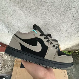 Nike Air Jordan 1 Low Taupe Black Lifestyle Sneakers
