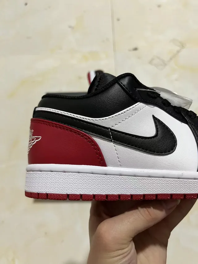 Nike Air Jordan 1 Low University Red Black White Lifestyle Sneakers 7