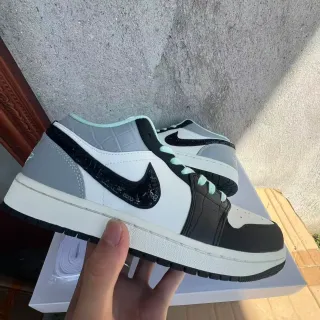 Nike Air Jordan 1 White Gray Black Mint Green Lifestyle Sneakers