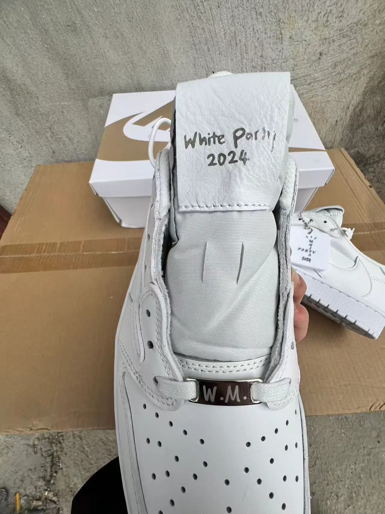 Nike Air Jordan 1 White Lifestyle Sneakers 4