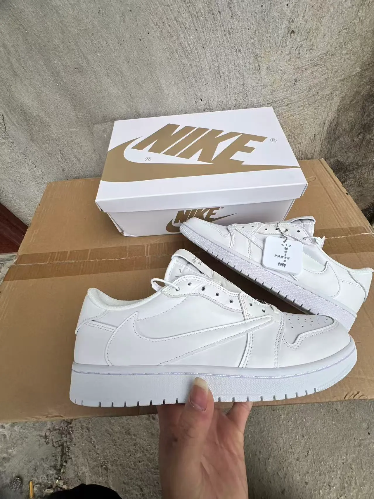 Nike Air Jordan 1 White Lifestyle Sneakers 5