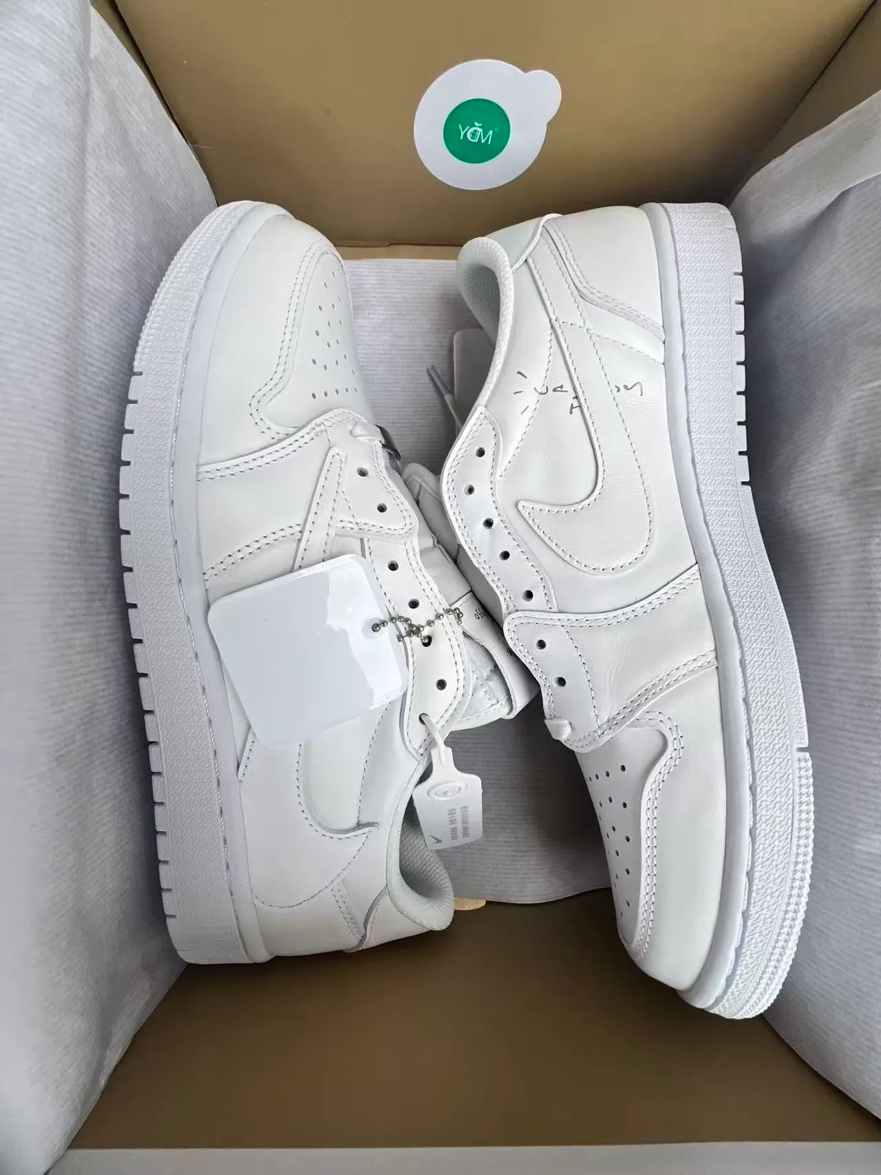 Nike Air Jordan 1 White Lifestyle Sneakers 7