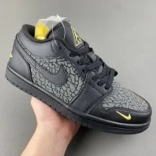 Nike Air Jordan 3 Elephant Print Black Yellow Lifestyle Sneakers
