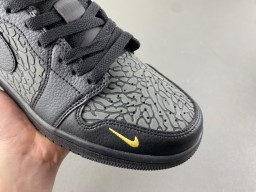 Nike Air Jordan 3 Elephant Print Black Yellow Lifestyle Sneakers 2
