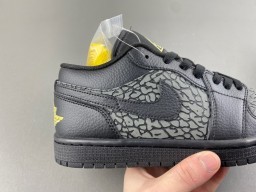 Nike Air Jordan 3 Elephant Print Black Yellow Lifestyle Sneakers 3