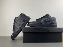 Nike Air Jordan 3 Elephant Print Black Yellow Lifestyle Sneakers 14