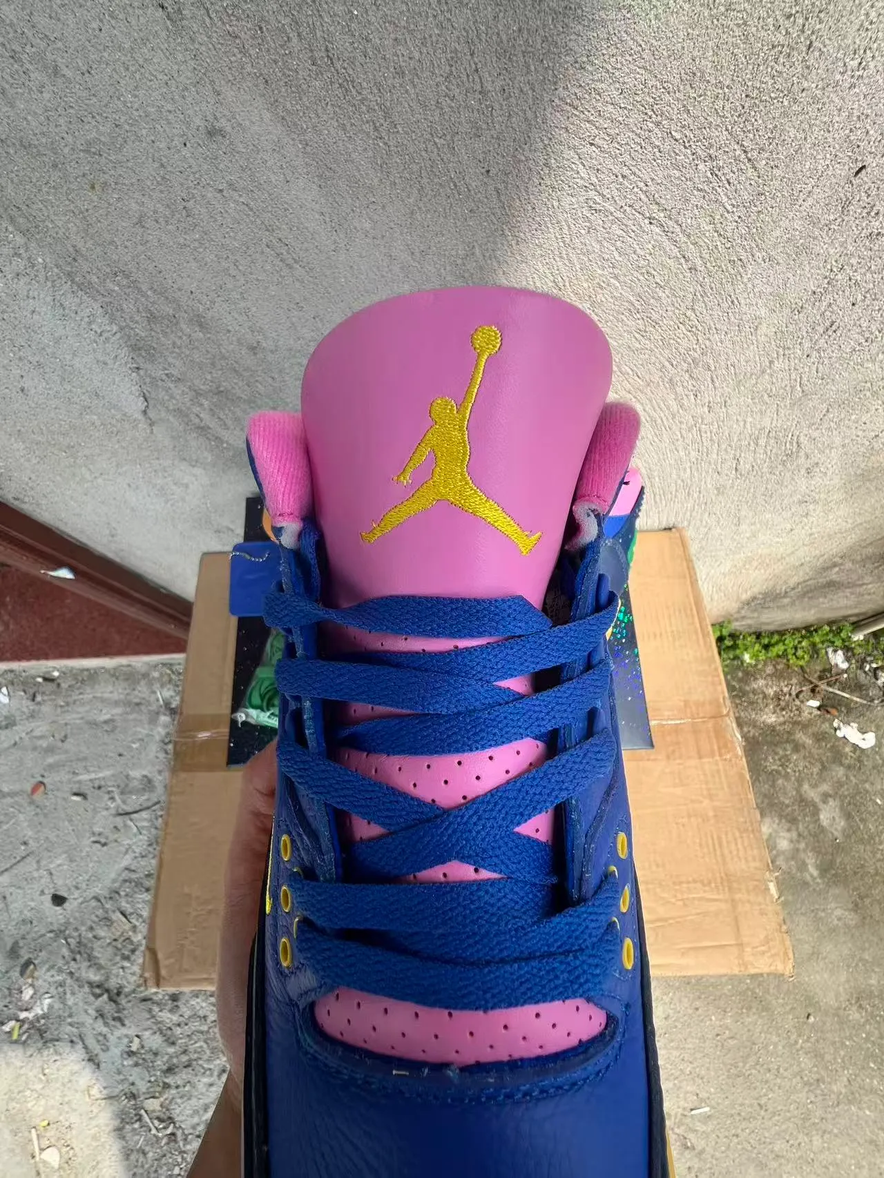 Nike Air Jordan 3 Royal Blue Navy Pink Yellow Basketball Shoes 4