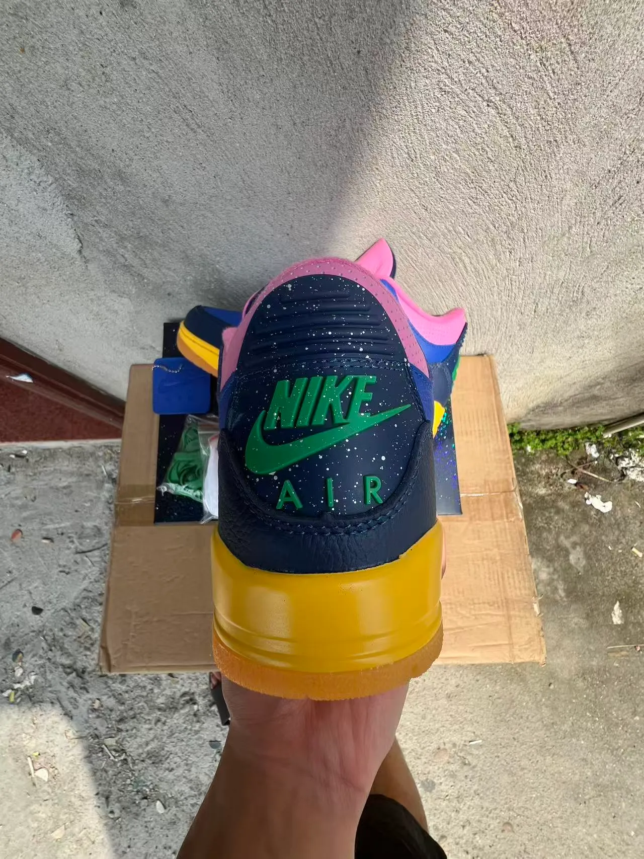 Nike Air Jordan 3 Royal Blue Navy Pink Yellow Basketball Shoes 8