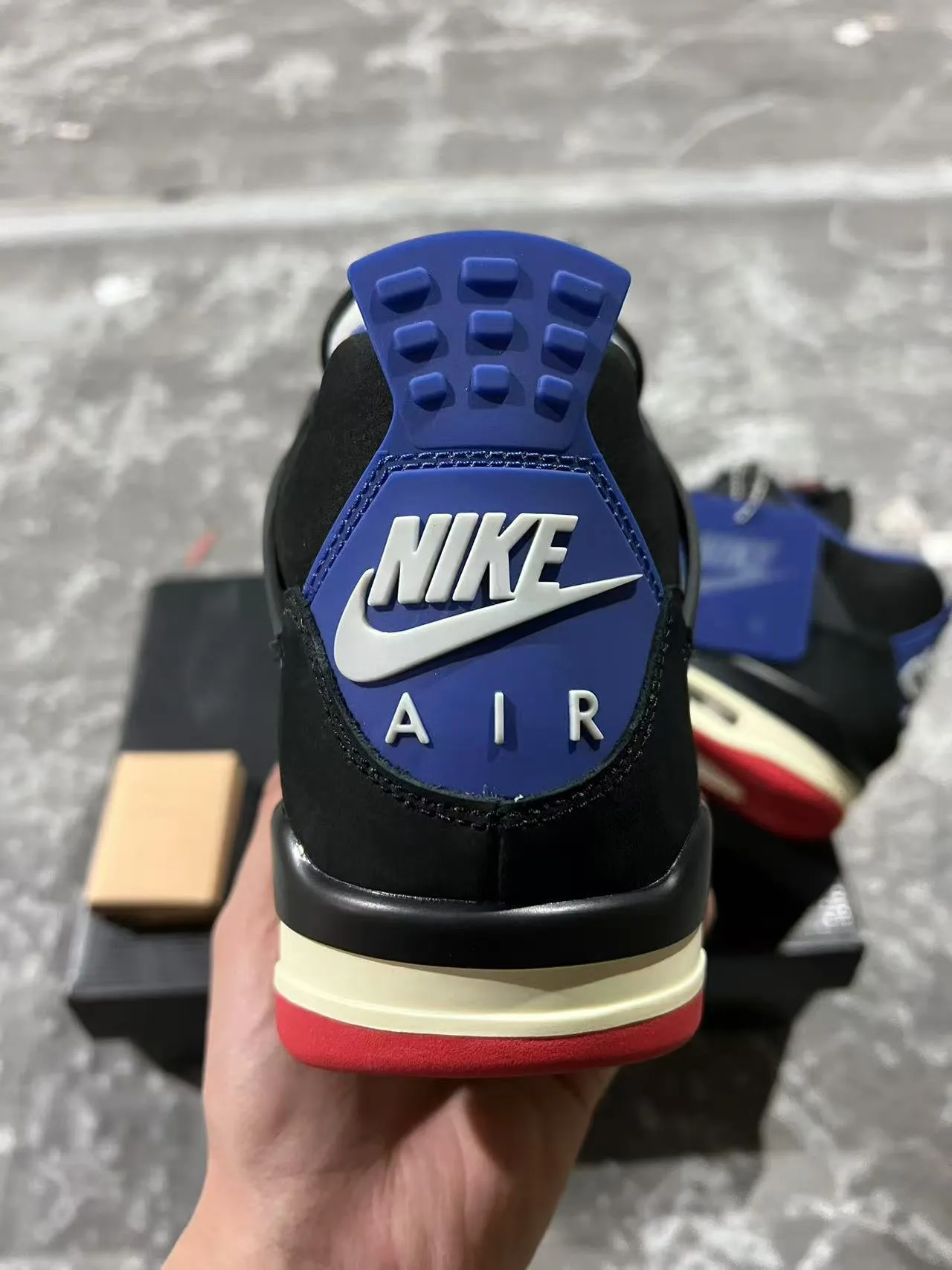 Nike Air Jordan 4 Black Royal Blue Red Basketball Shoes 8