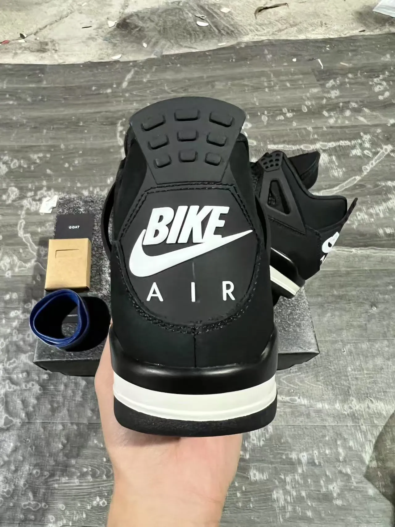 Nike Air Jordan 4 Black White Basketball Shoes 8