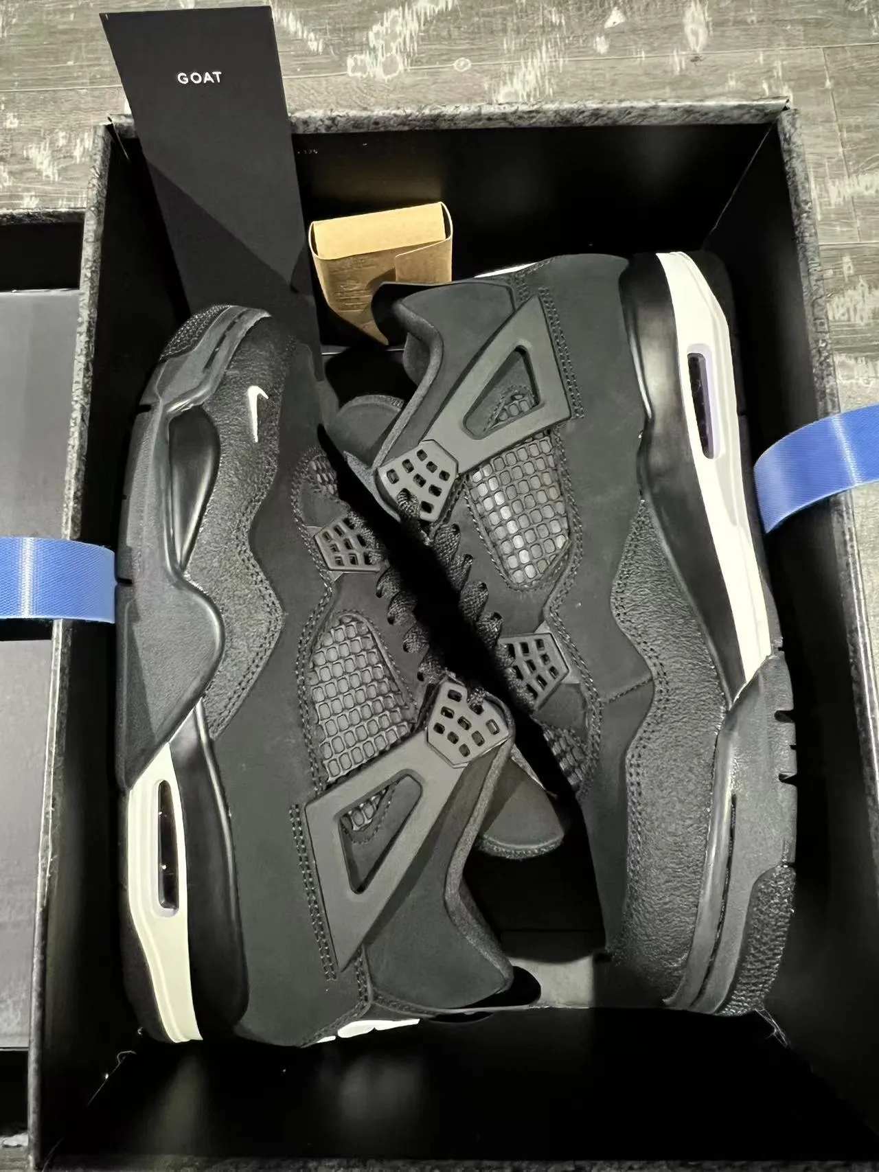 Nike Air Jordan 4 Black White Basketball Shoes 10