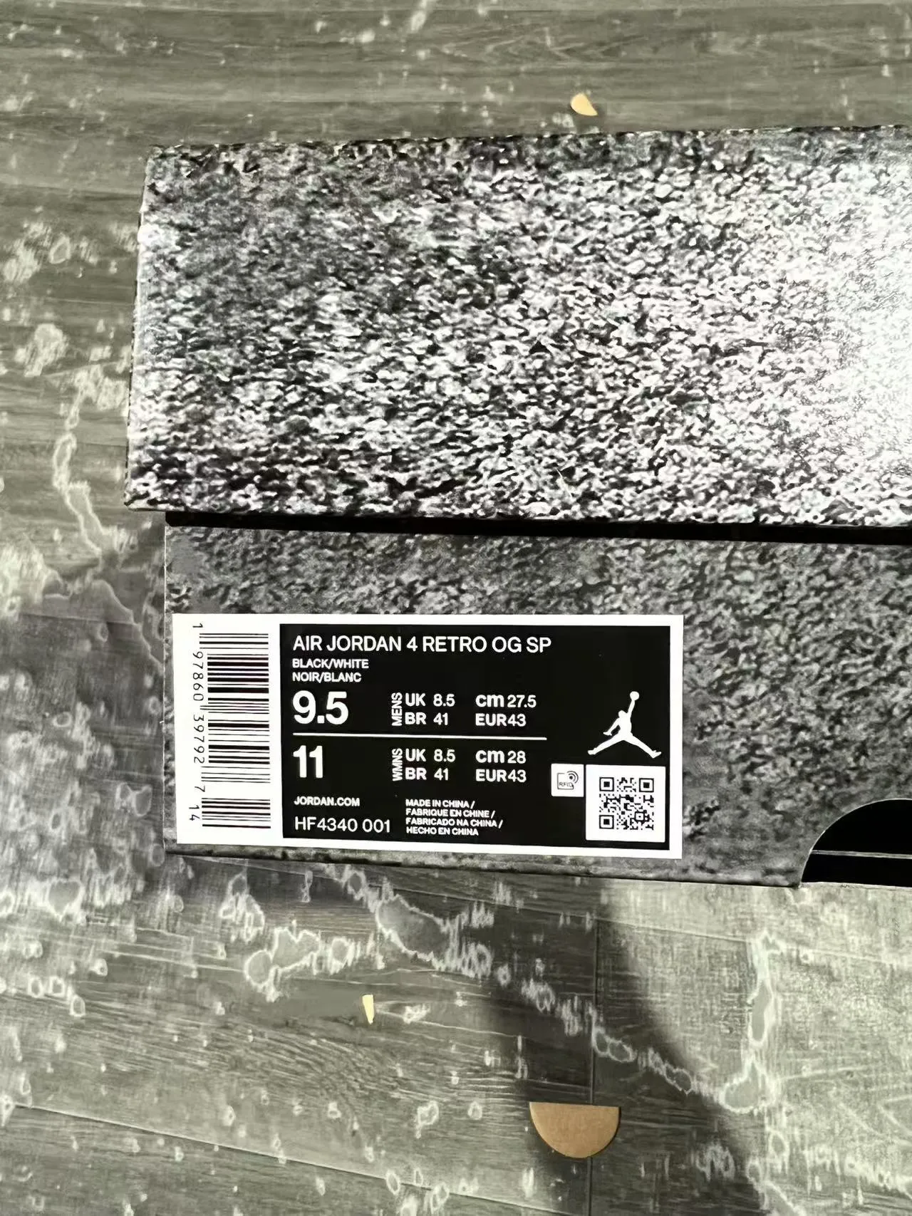 Nike Air Jordan 4 Black White Basketball Shoes 12