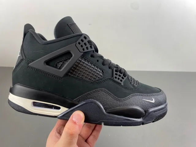 Nike Air Jordan 4 Black White Basketball Shoes 13