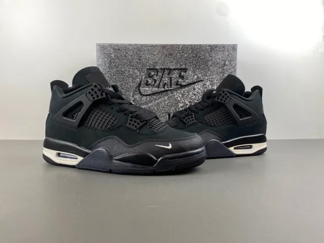 Nike Air Jordan 4 Black White Basketball Shoes 24