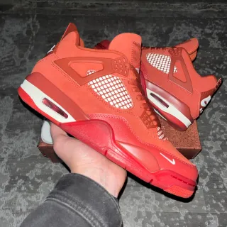 Nike Air Jordan 4 Monochromatic Red Basketball Shoes