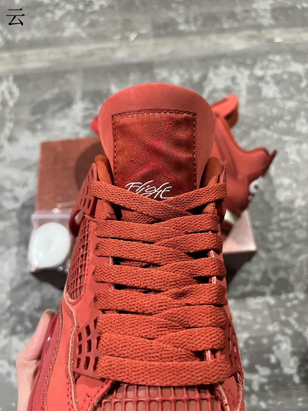 Nike Air Jordan 4 Tênis de Basquete Monocromáticos Vermelhos 8