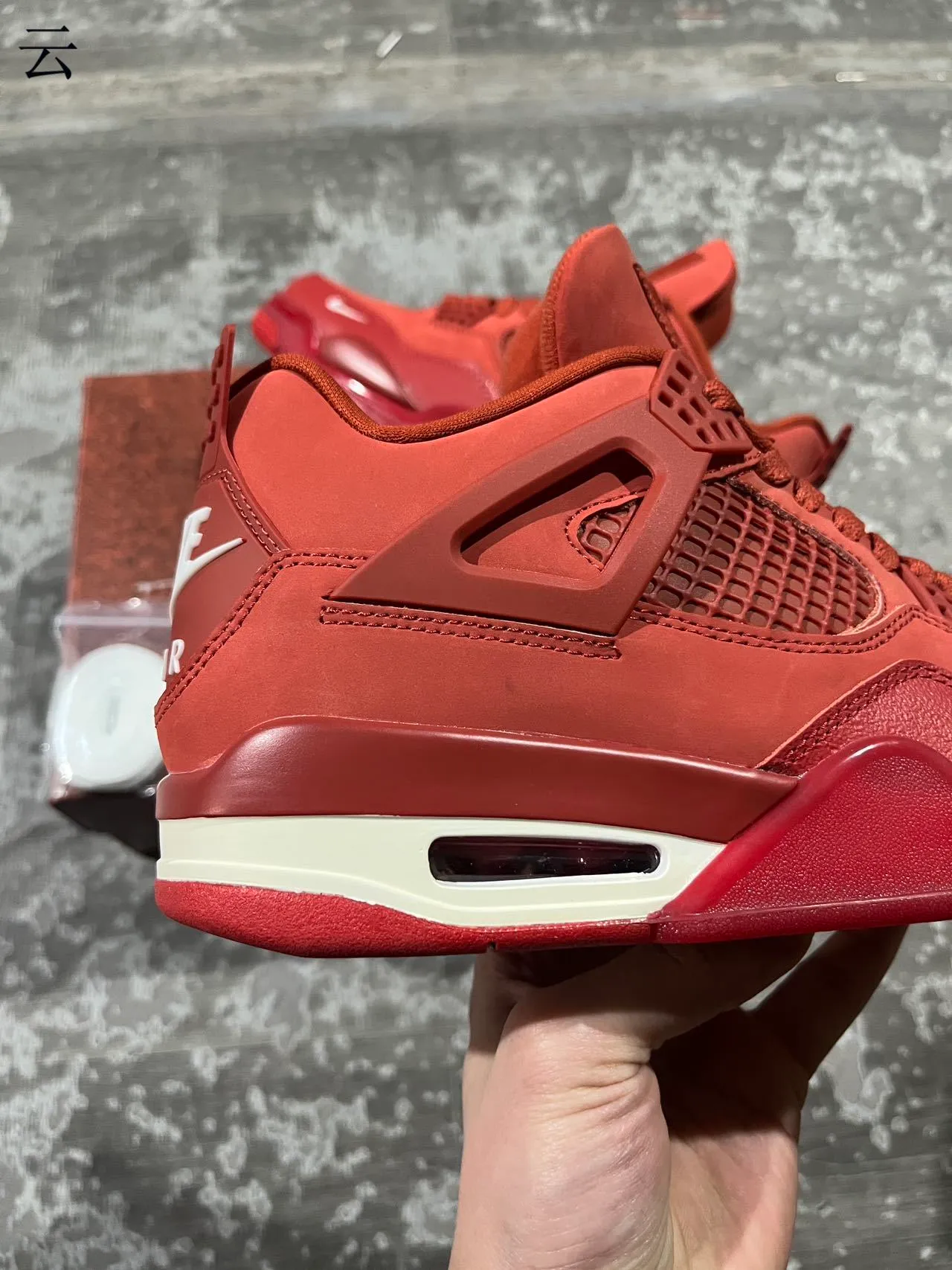 Nike Air Jordan 4 Tênis de Basquete Monocromáticos Vermelhos 12