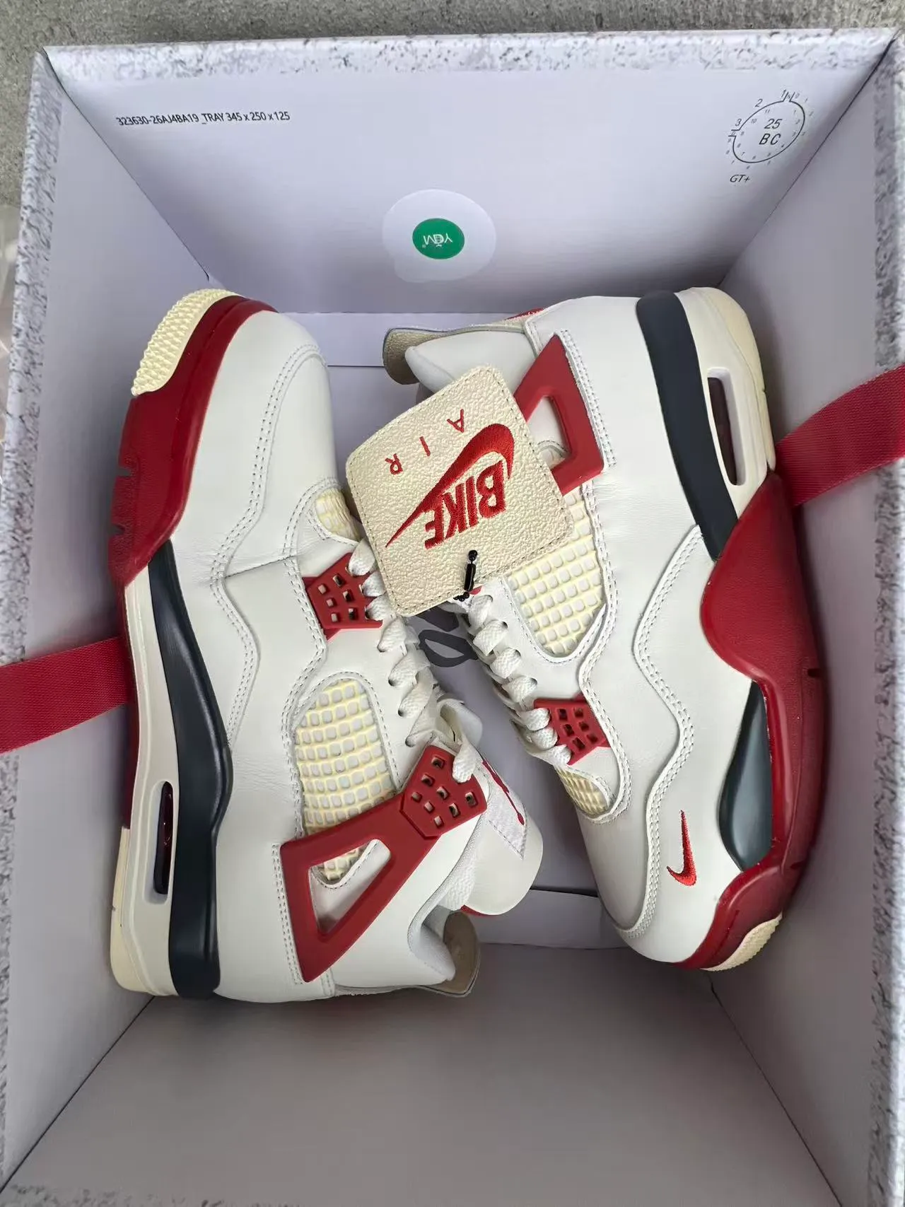 Nike Air Jordan 4 White Red Black Basketball Shoes 9