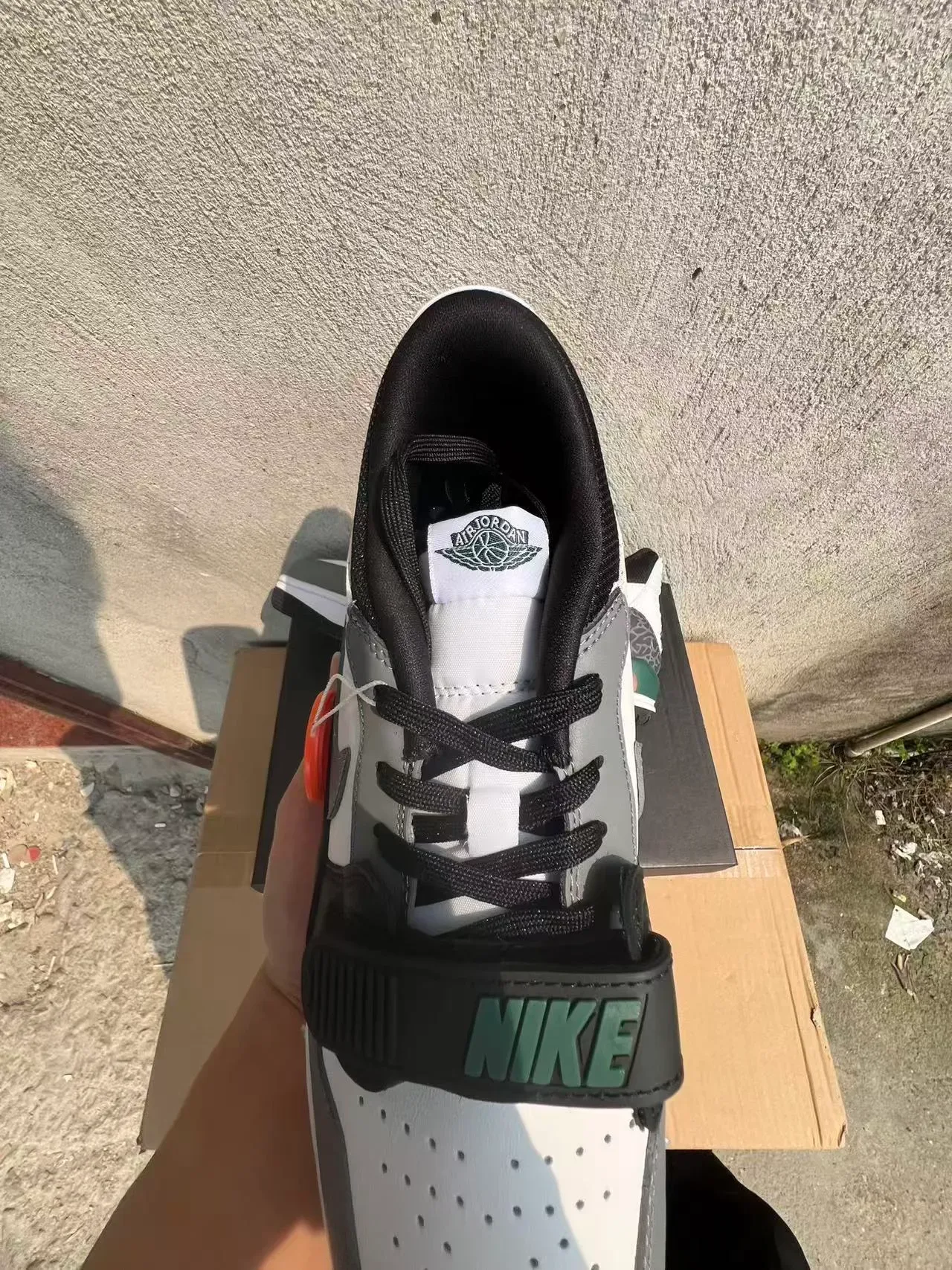 Nike Air Jordan Legacy 312 White Gray Green Lifestyle Sneakers 4