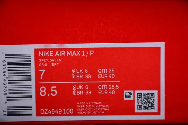 Sneakers Lifestyle Nike Air Max 1 Beige et Vert Menthe 10