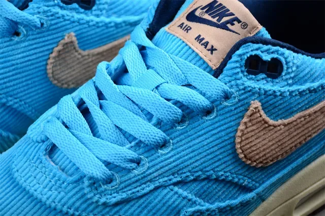 Nike Air Max 1 Corduroy Blue Tan Lifestyle Sneakers 7