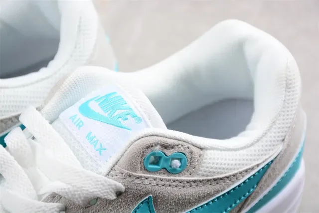 Nike Air Max 1 Cyan and Gray Lifestyle Sneakers 6