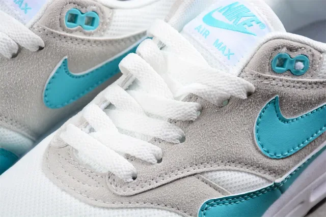 Nike Air Max 1 Cyan and Gray Lifestyle Sneakers 7