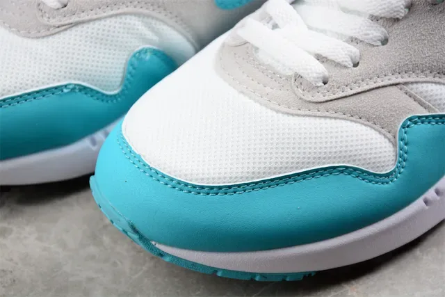 Nike Air Max 1 Cyan and Gray Lifestyle Sneakers 8