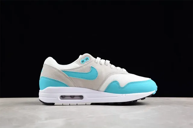Nike Air Max 1 Cyan and Gray Lifestyle Sneakers 11