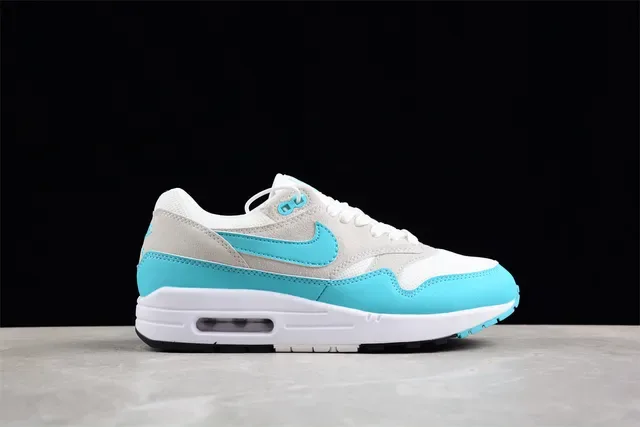 Nike Air Max 1 Cyan and Gray Lifestyle Sneakers 14