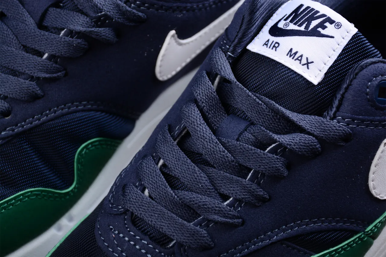 Nike Air Max 1 Navy Green Purple Lifestyle Sneakers 8