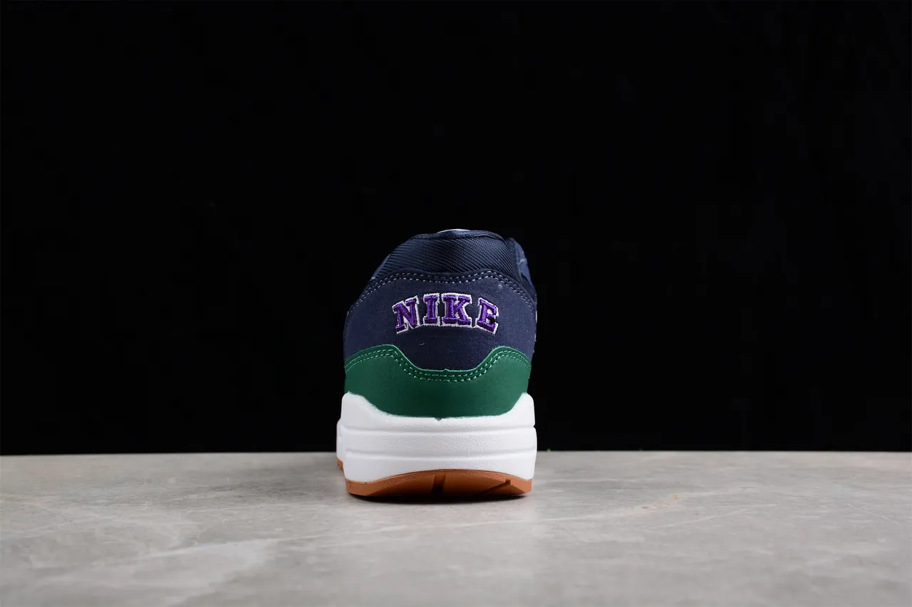 Nike Air Max 1 Navy Green Purple Lifestyle Sneakers 11