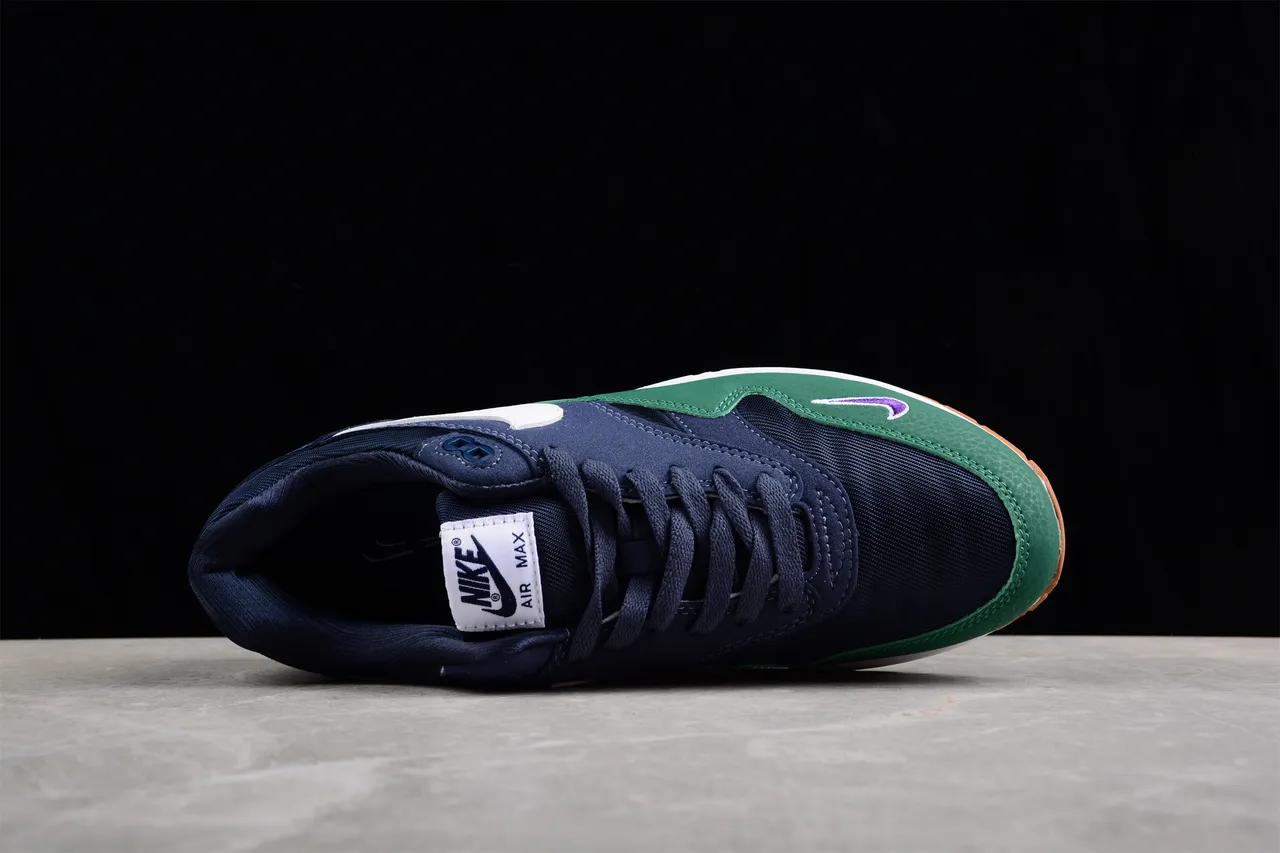 Nike Air Max 1 Navy Green Purple Lifestyle Sneakers 13