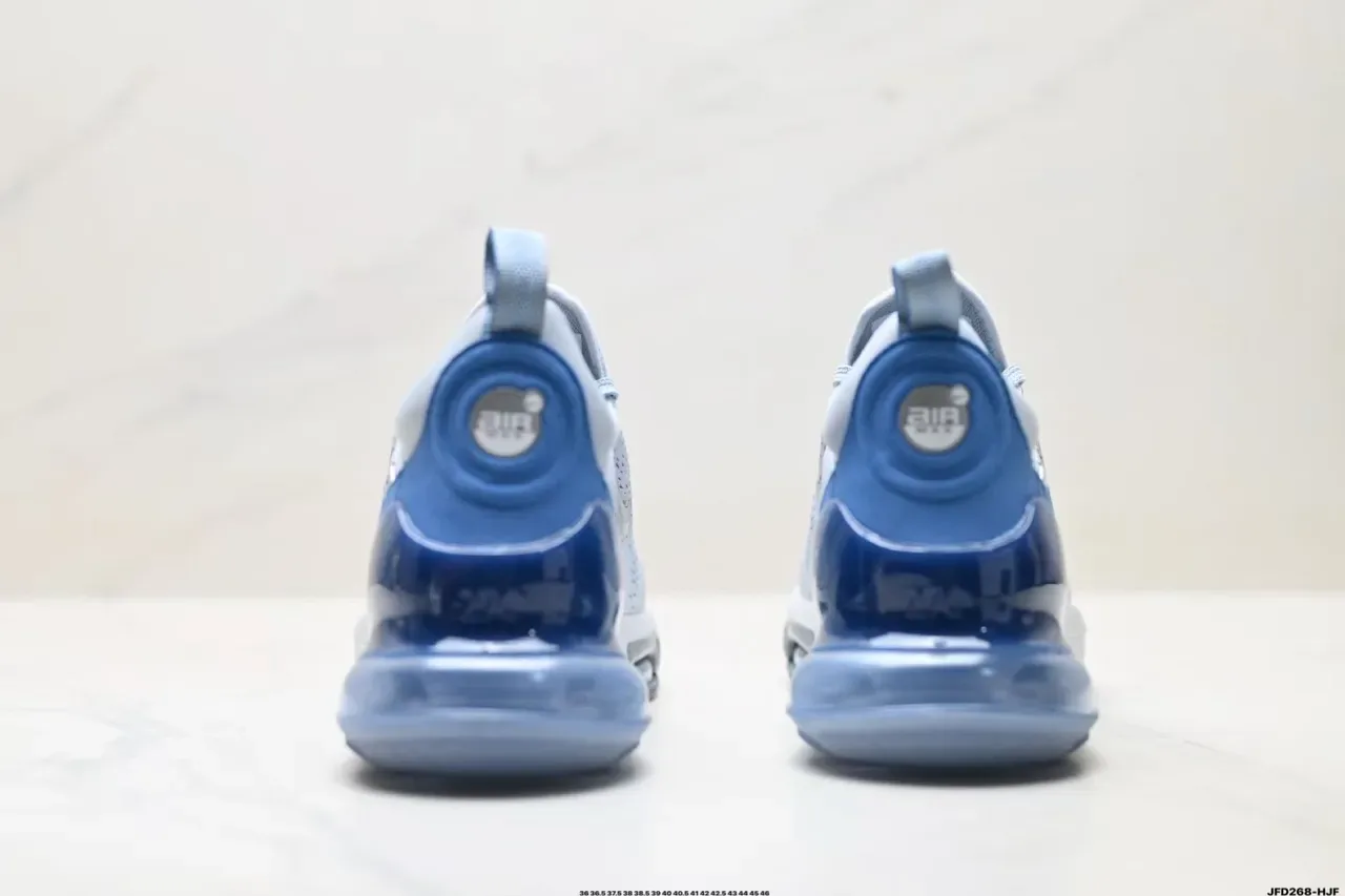 Nike Air Max 270 React Light Blue and White Lifestyle Sneakers 5