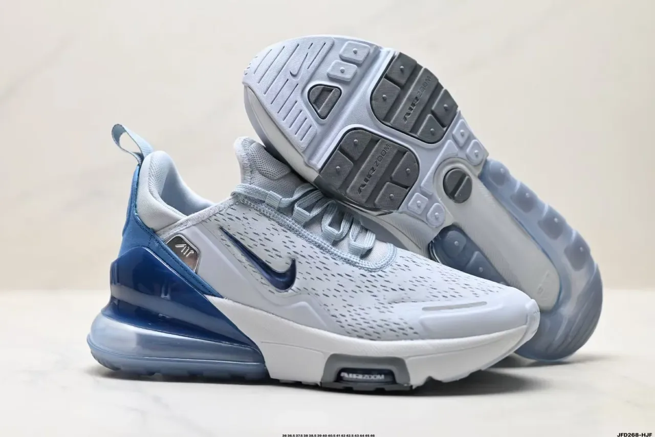 Nike Air Max 270 React Light Blue and White Lifestyle Sneakers 6