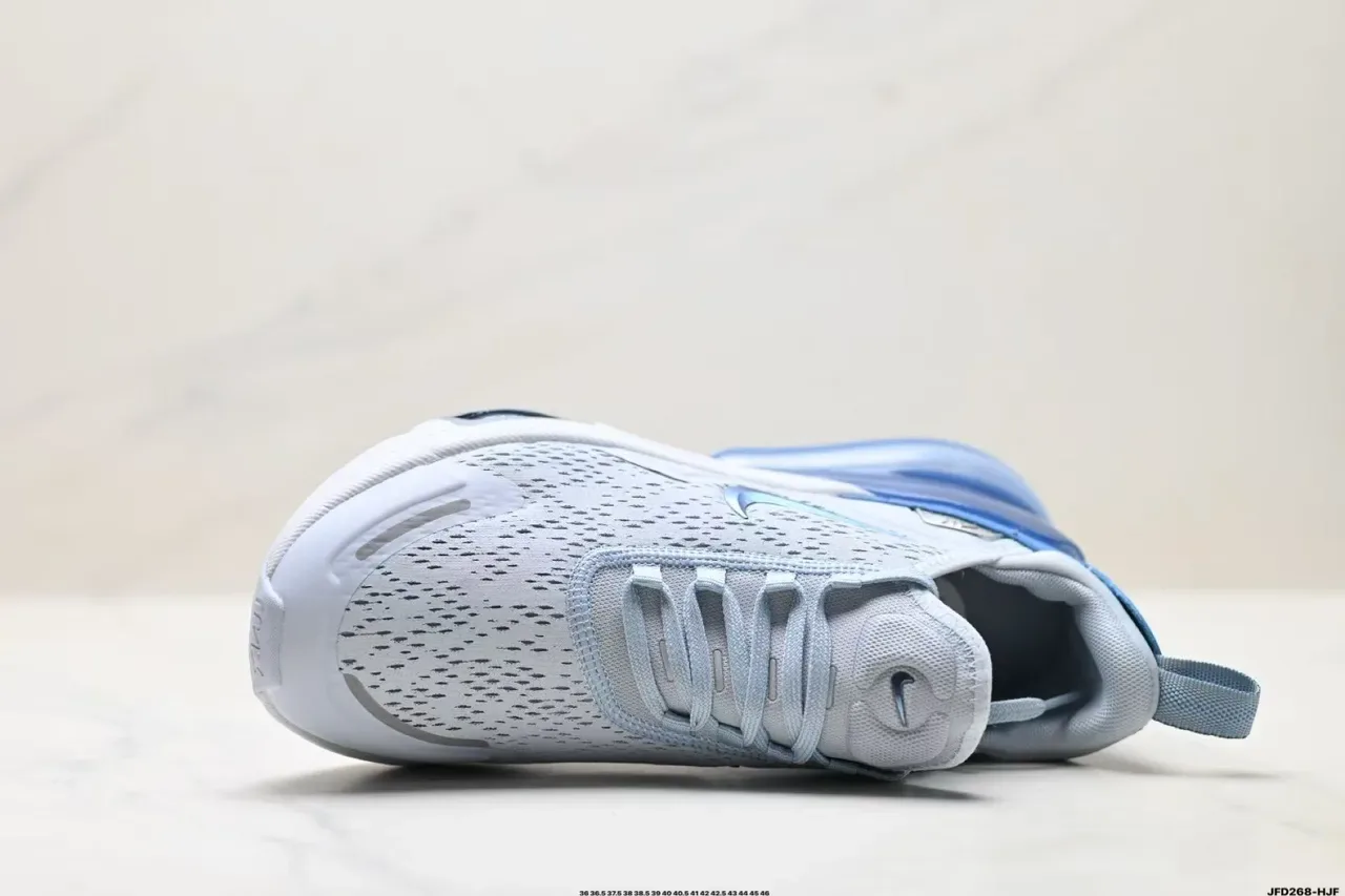 Nike Air Max 270 React Light Blue and White Lifestyle Sneakers 8