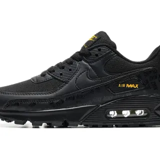 Nike Air Max 90 Black Gold Low-Top Mesh And Synthetic Upper Lifestyle Sneakers