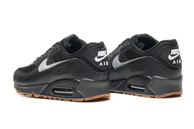 Nike Air Max 90 Black Silver Gum Lifestyle Sneakers 4