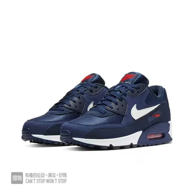 Nike Air Max 90 Navy White Red Lifestyle Sneakers 4