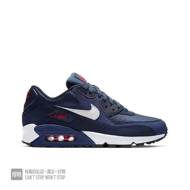 Nike Air Max 90 Navy White Red Lifestyle Sneakers 5
