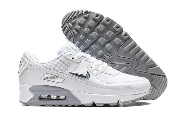 Nike Air Max 90 White Gray Lifestyle Sneakers 19
