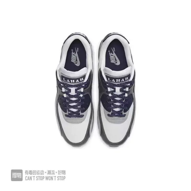 Nike Air Max 90 White Navy Gray Lifestyle Sneakers 3