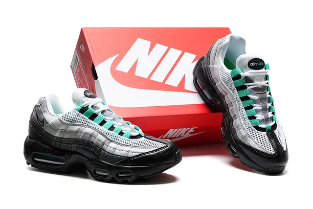 Nike Air Max 95 Black Gray Mint Green Lifestyle Sneakers 2