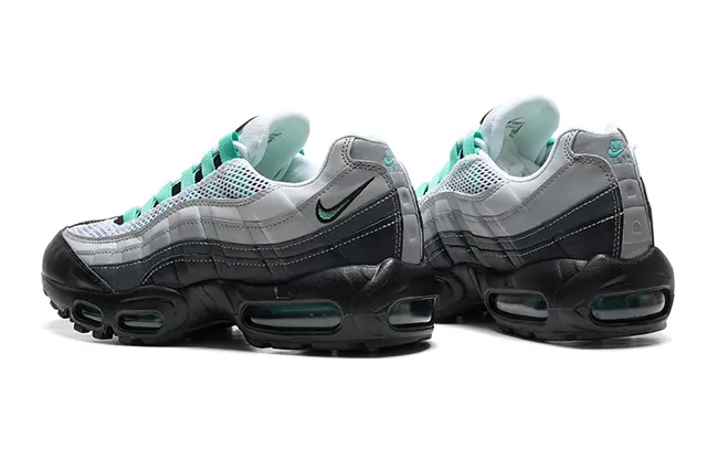Nike Air Max 95 Black Gray Mint Green Lifestyle Sneakers 3