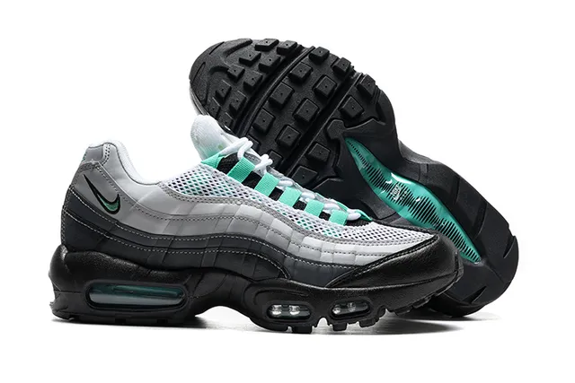Nike Air Max 95 Black Gray Mint Green Lifestyle Sneakers 4