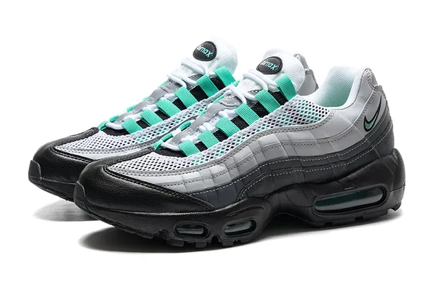 Nike Air Max 95 Black Gray Mint Green Lifestyle Sneakers 5